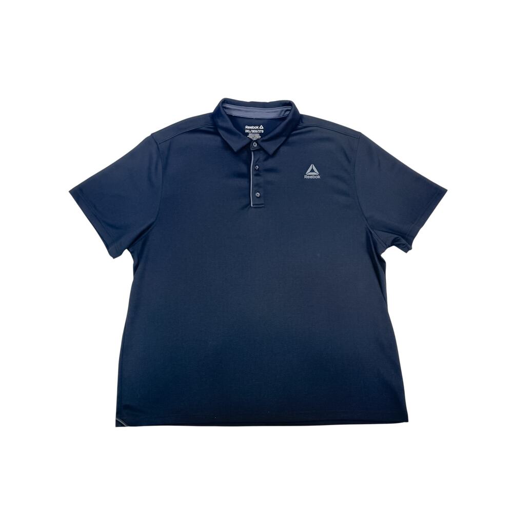 Reebok Men's 2XL Black Performance Polo Shirt Short Sleeve Moisture Wicking Golf
